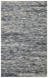 Salese Grey White Abstract Pattern Hemp Rug