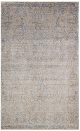 Tappeto Lyvora beige e grigio con motivi astratti, moderno, tessuto a macchina
