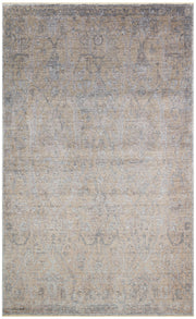 Lyvora Bej Gri Soyut Desenli Modern Makine Halısı