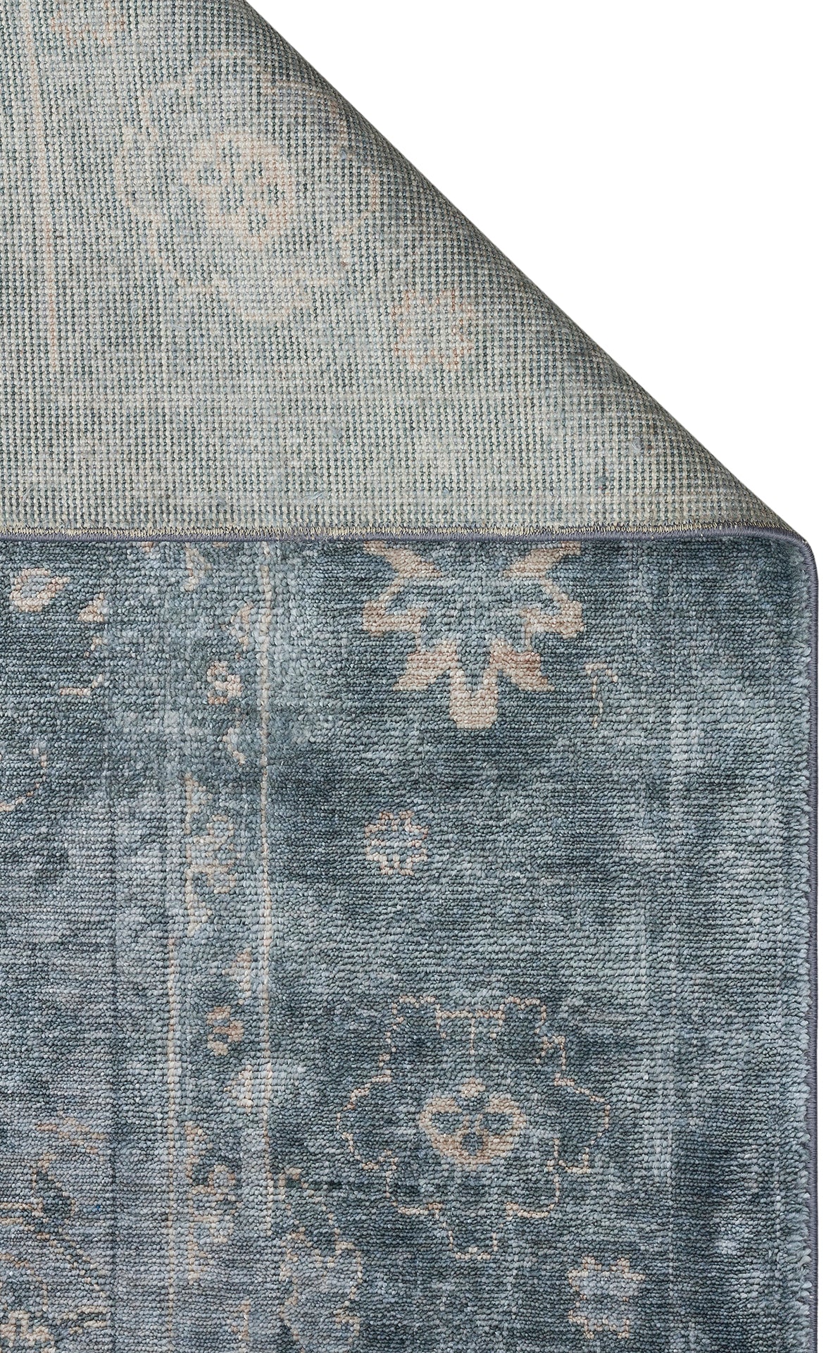 Lyvora Vizon Gri Eskitme Desenli Klasik Makine Halısı – genel görünüm