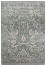 Lyvora Grey Beige Floral Classic Special Loom Rug