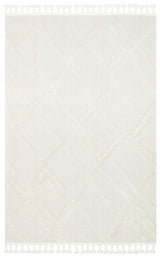 Rimvi White Modern Geometric Pattern Polyester Rug