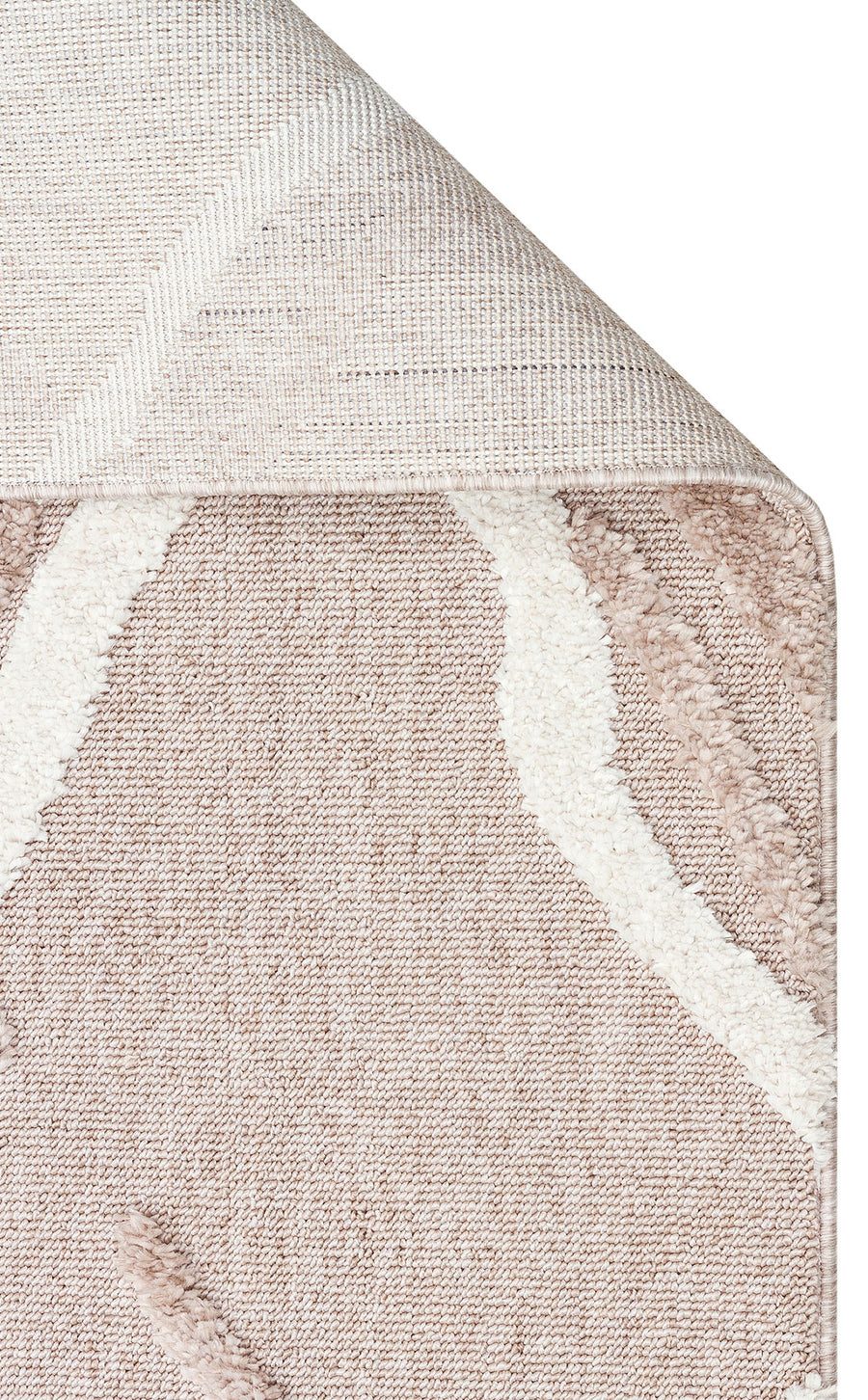 Rimvi Bej Kırmızı Modern Geometrik Polyester Halı – genel görünüm