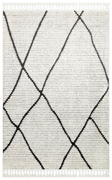 Rimvi Schwarz Weiß Geometrischer Moderner Teppich