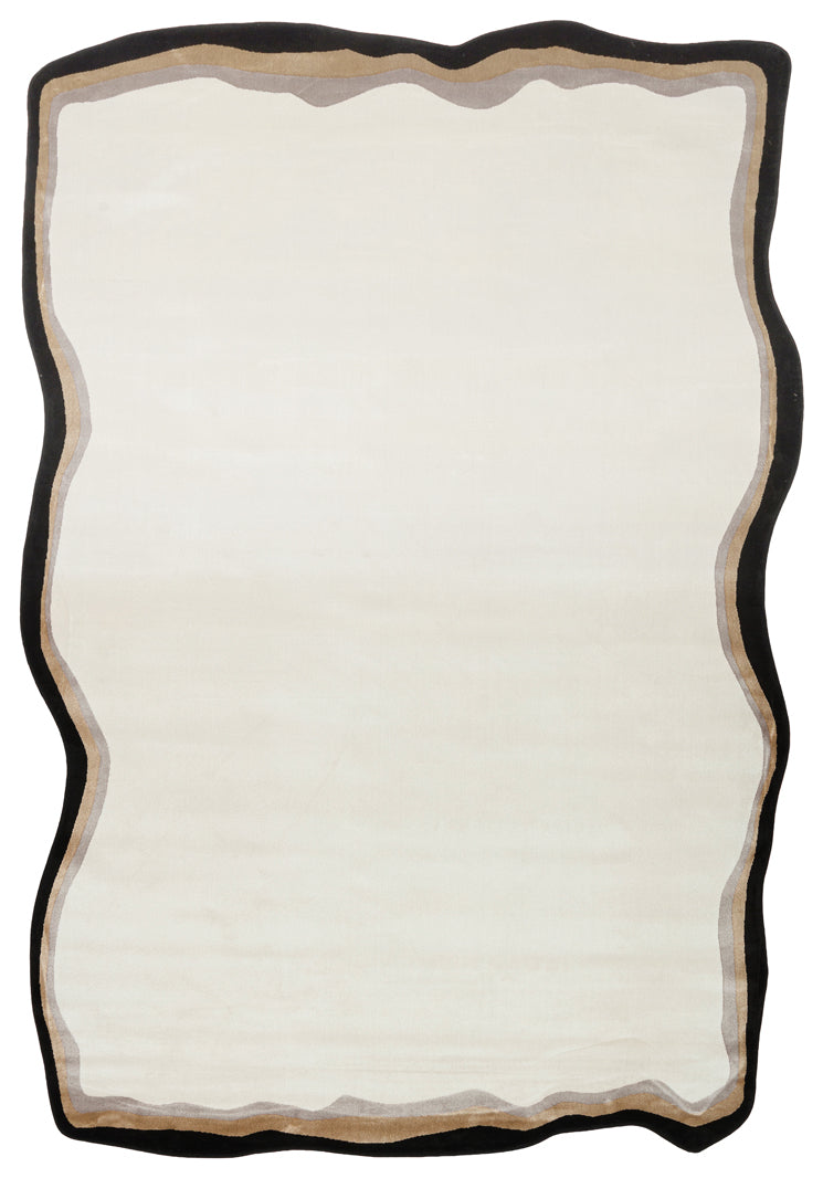 Nisali Kırmızı Gri Geometrik Modern Viskon Polyester Halı