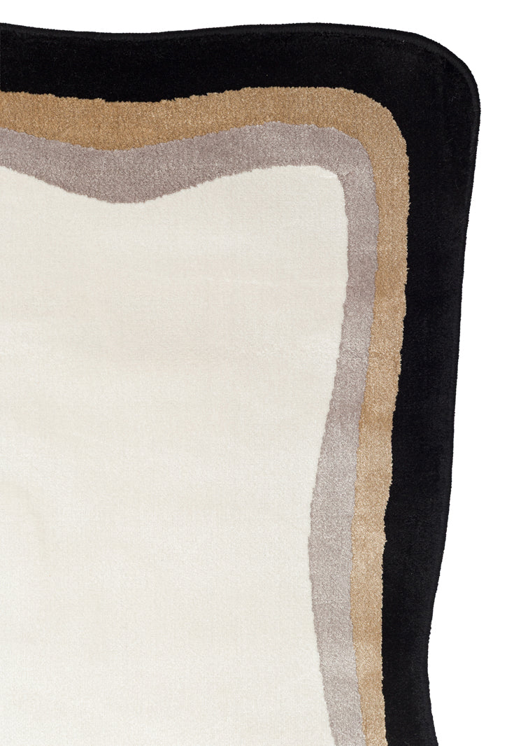 Nisali Kırmızı Gri Geometrik Modern Viskon Polyester Halı – genel görünüm