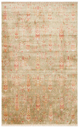 Avenso Beige Orange Floral Modern Special Loom Rug