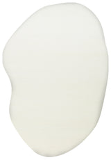 Daelo White Beige Plain Modern Asymmetrical Machine-Made Rug