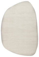 Daelo Beige Plain Amorphous Modern Machine-Made Rug