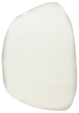 Daelo White Asymmetrical Shaped Modern Machine-Made Rug