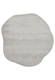 Daelo Light Grey Amorphous Modern Textured Rug