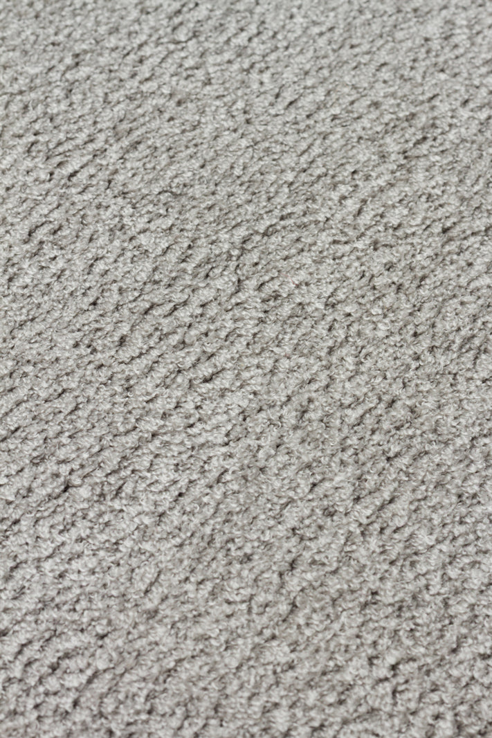 Daelo Açık Gri Beyaz Düz Modern Micro Polyester Makine Halısı – detay görünümü