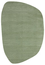 Daelo Green Plain Colour Modern Asymmetrical Machine-Made Rug