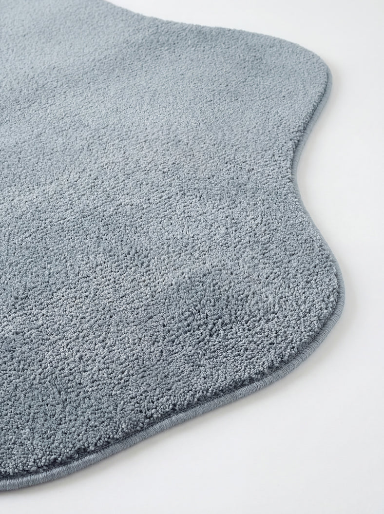 Daelo Gri Düz Modern Asimetrik Micro Polyester Halı – detay görünümü