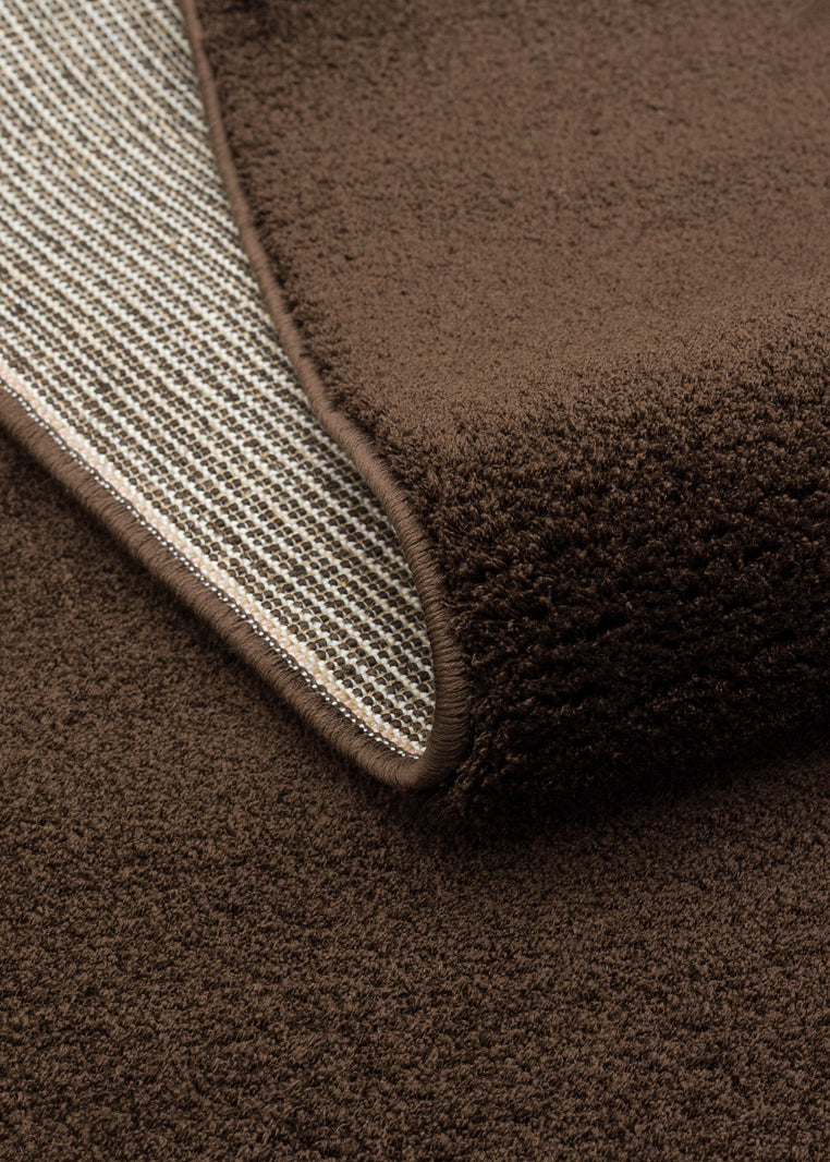 Daelo Kahverengi Yeşil Düz Modern Micro Polyester Halı – detay görünümü