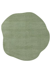 Alfombra moderna suave Daelo verde salvia de forma amorfa