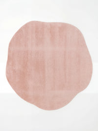Daelo Dusty Pink Amorphous Modern Plush Rug