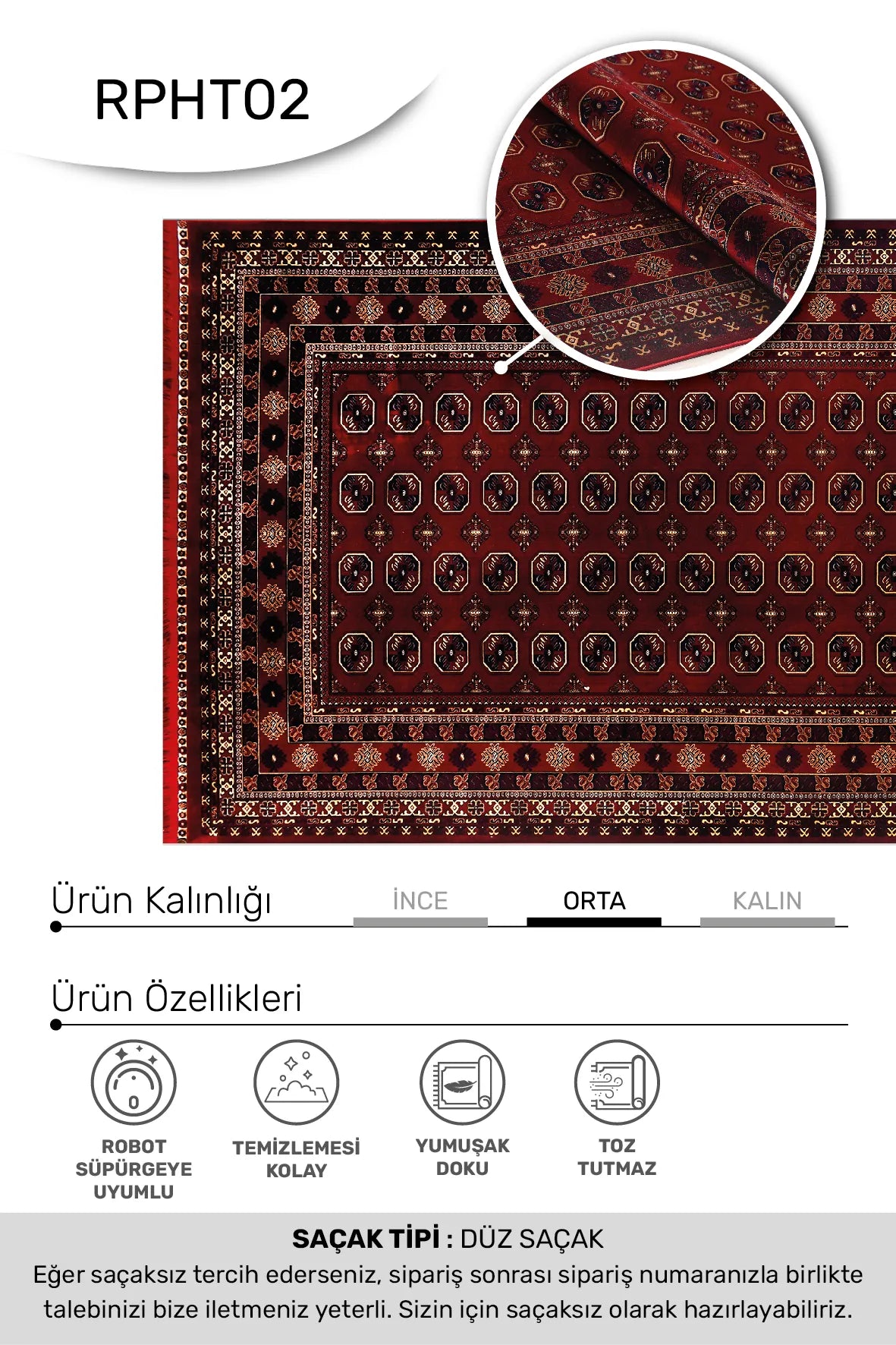 Ravos Kırmızı Lacivert Etnik Geometrik Desenli Salon Halısı – mekânda kullanım