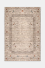 Gliven Beige Brown Geometric Pattern Modern Rug