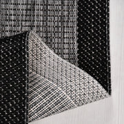 Kaelo Gri Siyah Geometrik Desenli Modern Halı