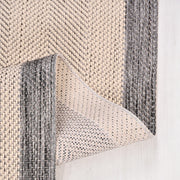 Kaelo Bej Gri Modern Geometrik Sisal Koridor Halısı