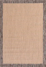 Kaelo Beige Brown Striped Modern Sisal Rug