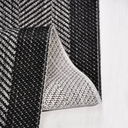 Kaelo Siyah Gri Geometrik Modern Sisal Halı