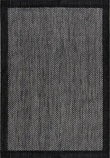 Kaelo Black Grey Geometric Modern Sisal Rug