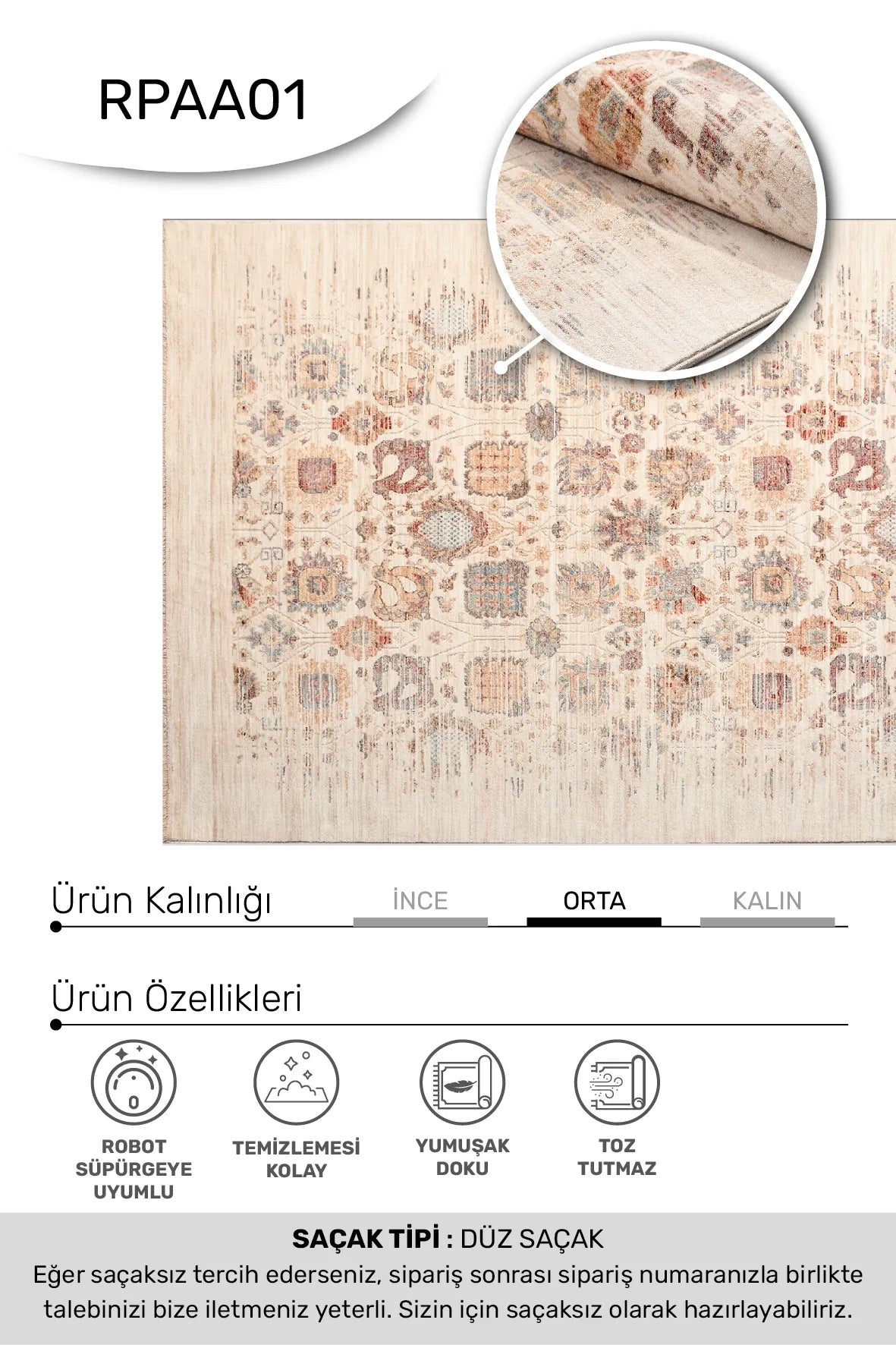Oreni Krem Bej Geometrik Desenli Modern Salon Halısı – mekânda kullanım