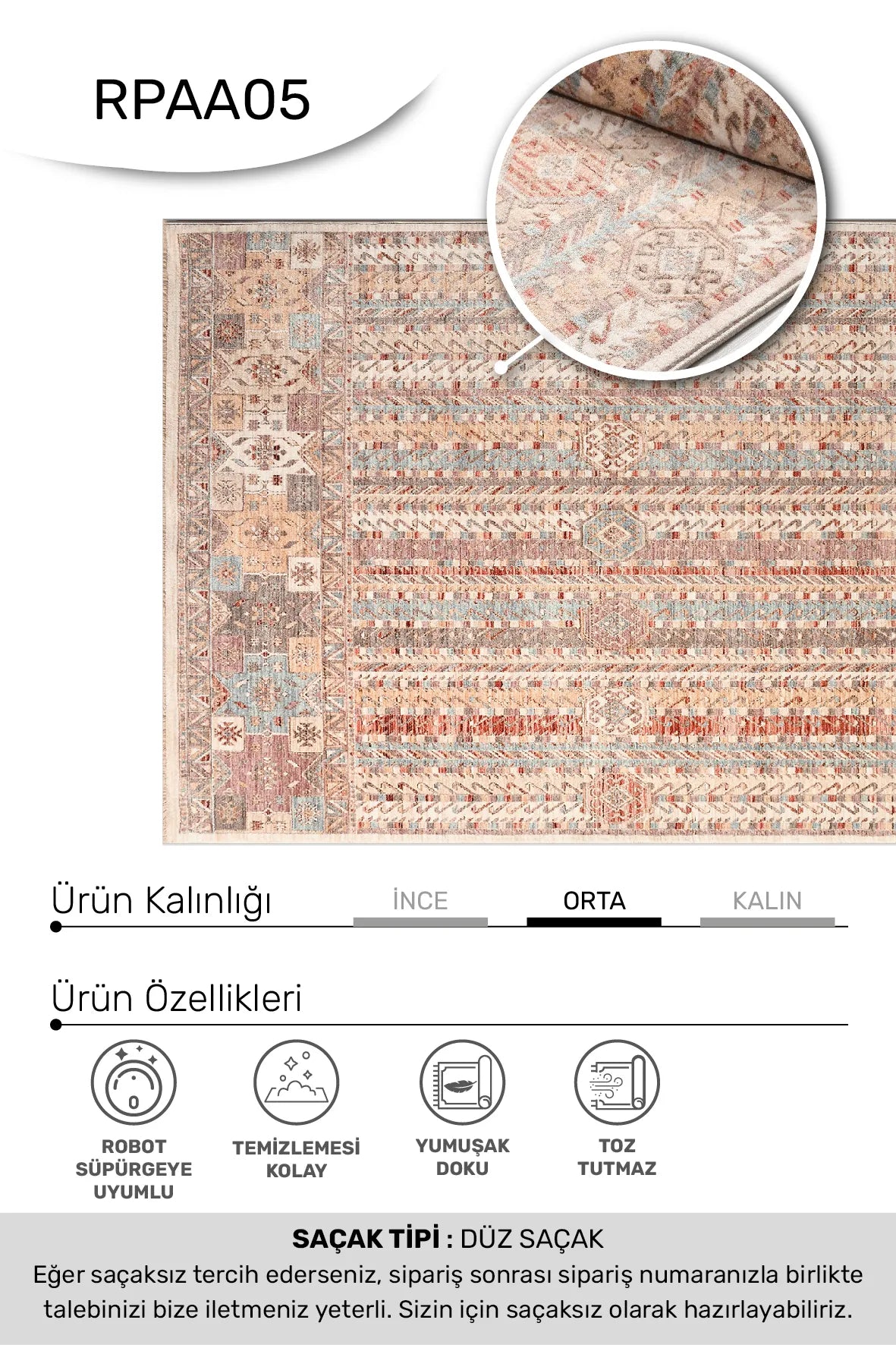 Oreni Bej Turkuaz Geometrik Desenli Modern Makine Halısı – mekânda kullanım
