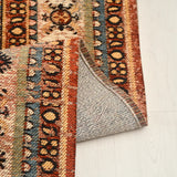 Torgin Orange Navy Ethnic Geometric Kilim Rug