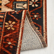 Torgin Etnik Stil Turuncu Lacivert Geometrik Kilim