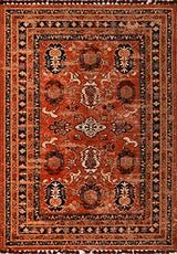 Torgin Red Navy Ethnic Runner Kilim