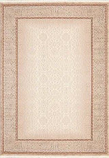 Blevra Cream Brown Classic Embossed Living Room Rug