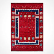 Ardun Kırmızı Lacivert Etnik Geometrik Kilim