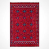 Ardun Red Navy Geometric Patterned Ethnic Kilim