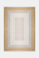 Tinva Grey Beige Medallion Classic Machine-Made Rug