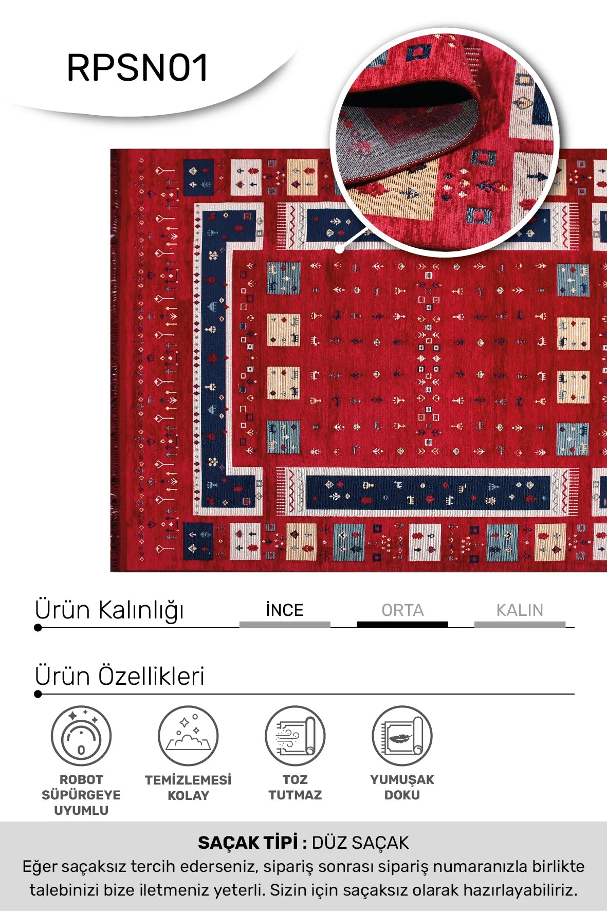 Ardun Kırmızı Lacivert Etnik Geometrik Kilim – mekânda kullanım