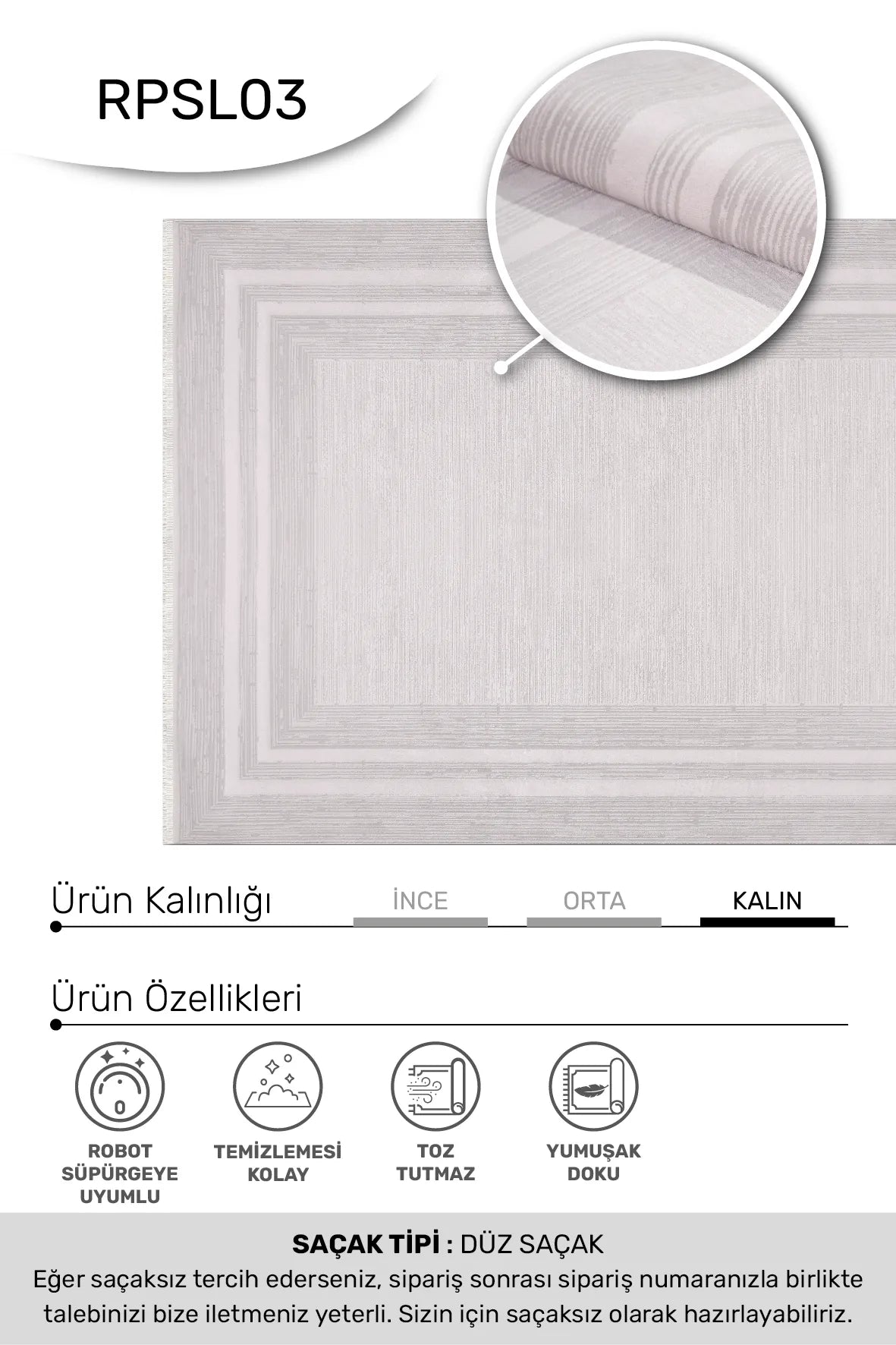 Luvora Açık Gri Beyaz Modern Geometrik Akrilik Halı – mekânda kullanım