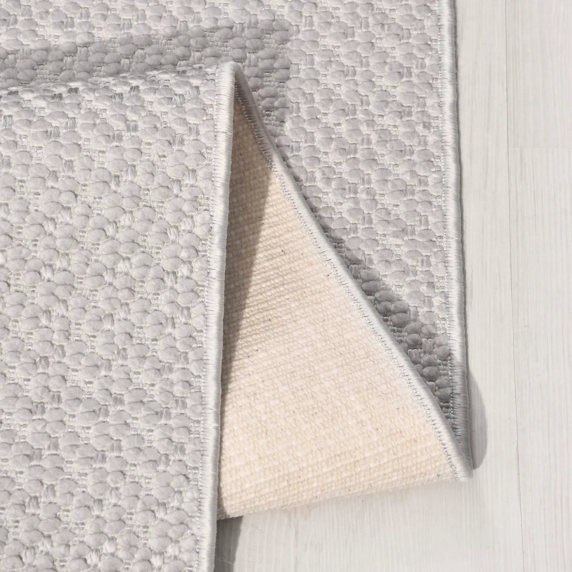 Tesva Gri Düz Renk Modern Tasarım Oturma Odası Halısı – genel görünüm