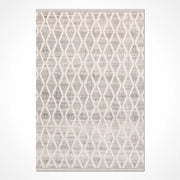 Linek Gri Beyaz Geometrik Desenli Modern Halı – mekânda kullanım