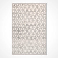 Linek Gri Beyaz Geometrik Desenli Modern Halı – mekânda kullanım