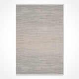Linek Grey Beige Striped Modern Living Room Rug