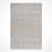 Linek Koyu Gri Bej Geometrik Desenli Modern Halı – mekânda kullanım