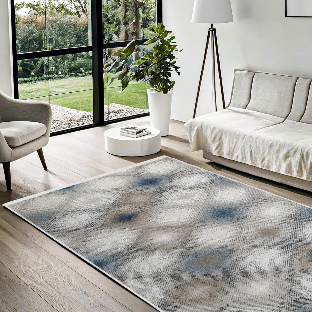 Baklava Bohem Halı - Yıkanabilir - Kaymaz Taban - Pati Dostu