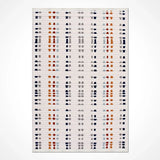White Navy Modern Geometric Living Room Rug - Polyester