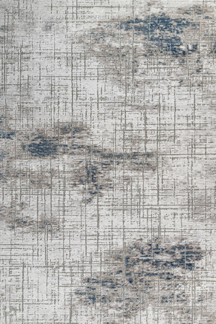 Beyaz Gri Dokulu Minimalist Halı - Yıkanabilir - Kaymaz Taban - Pati Dostu