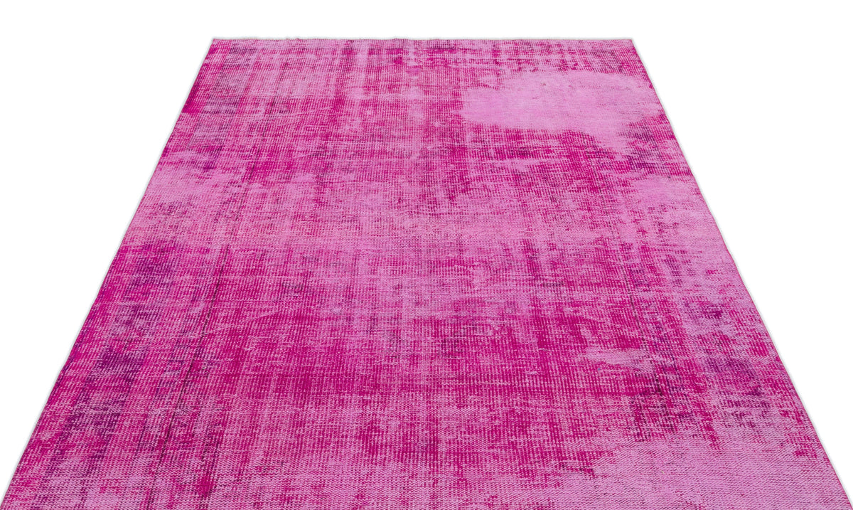Tirena Pembe ve Mor Soyut Desenli El Dokuma Halı 170x256 cm – detay görünümü