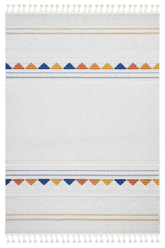 Henna Bej Geometrik Polyester Makine Halısı