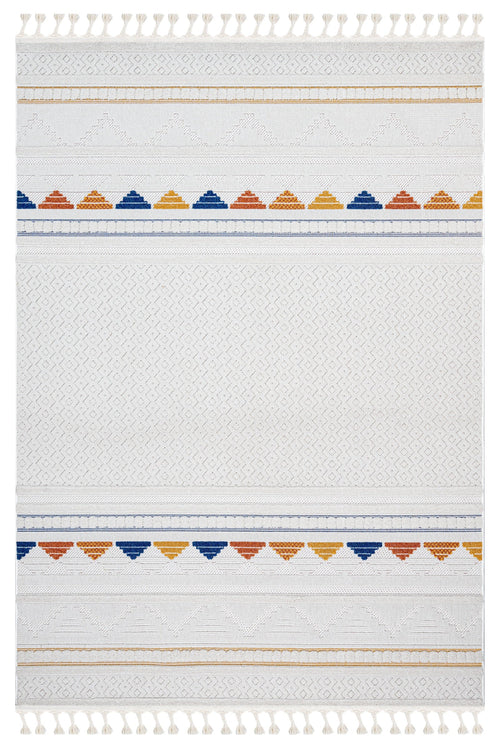 Henna Bej Geometrik Polyester Makine Halısı